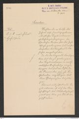 k.k. naturhistorisches Hofmuseum, Intendanzakten 1885-1896 (Hauer), Aktenzahl Z.755/1892, Seite 1